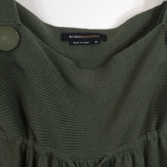 BCBG Green Woolblend Midi Overall Dress - Picture 6 of 8